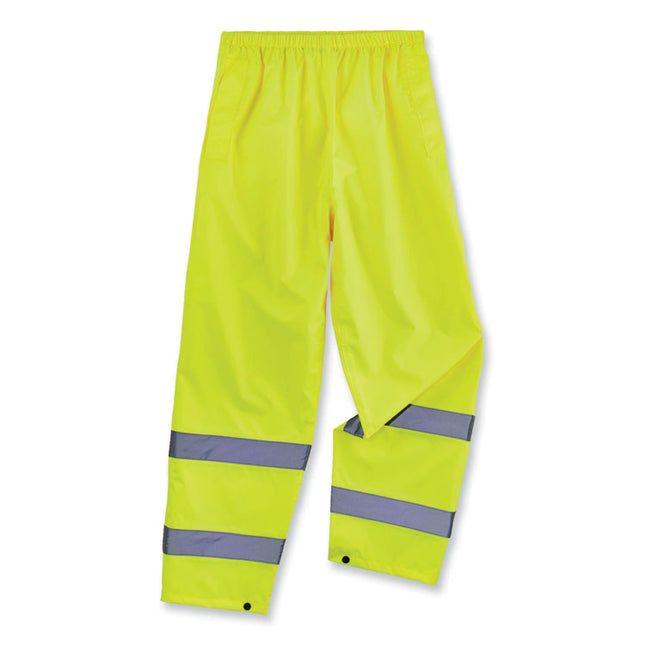 GloWear 8916 Class E Lightweight Hi-Vis Rain Pants, 4X-Large, Lime