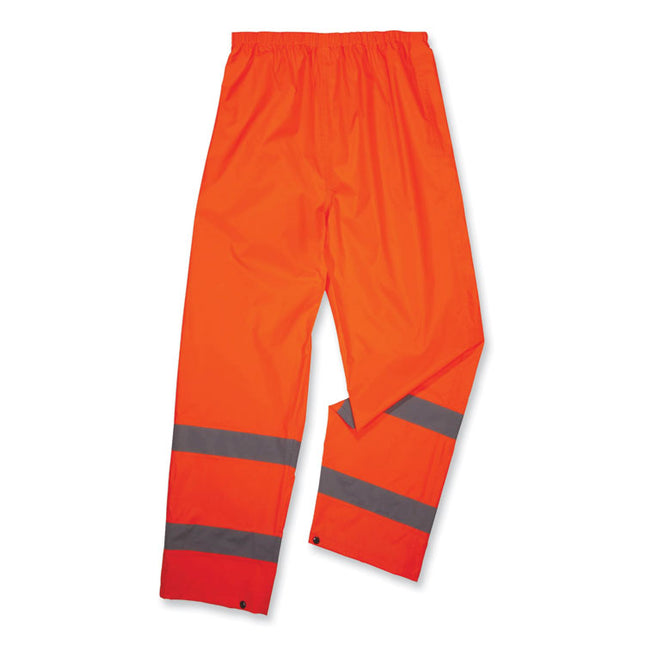 GloWear 8916 Class E Lightweight Hi-Vis Rain Pants, Medium, Orange