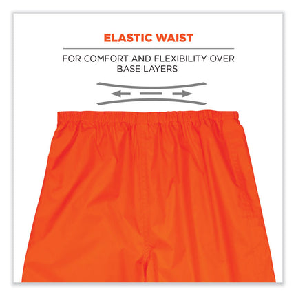 GloWear 8916 Class E Lightweight Hi-Vis Rain Pants, 3X-Large, Orange