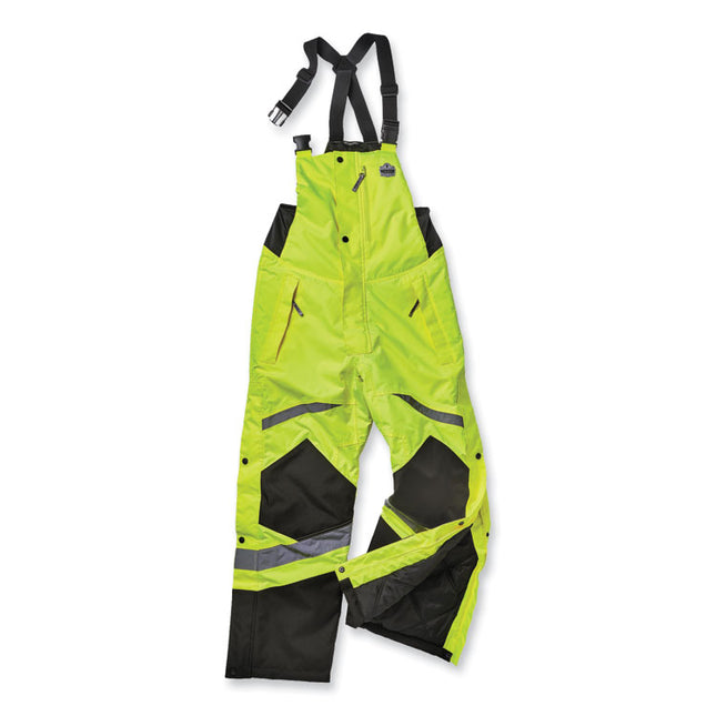 GloWear 8928 Class E Hi-Vis Insulated Bibs, Medium, Lime