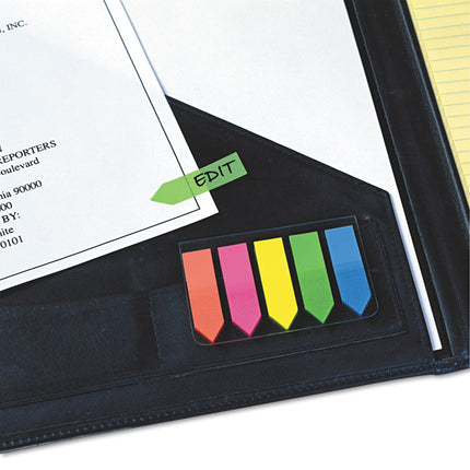 Seenotes Transparent-Film Arrow Page Flags, Assorted Colors, 50/pad, 5 Pads