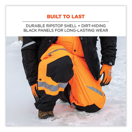GloWear 8928 Class E Hi-Vis Insulated Bibs, 5X-Large, Lime