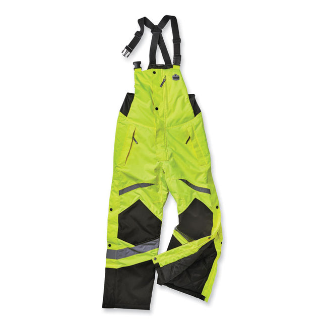 GloWear 8928 Class E Hi-Vis Insulated Bibs, 5X-Large, Lime