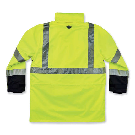 GloWear 8388 Class 3/2 Hi-Vis Thermal Jacket Kit, Small, Lime