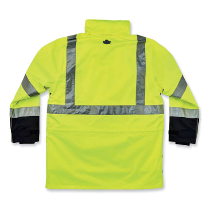 GloWear 8388 Class 3/2 Hi-Vis Thermal Jacket Kit, Large, Lime