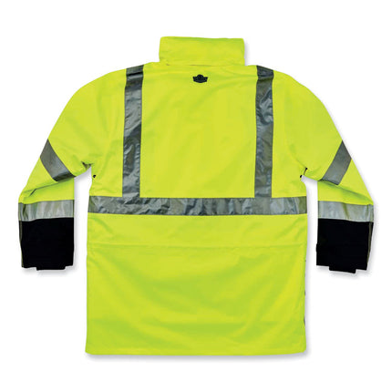 GloWear 8388 Class 3/2 Hi-Vis Thermal Jacket Kit, X-Large, Lime