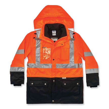 GloWear 8388 Class 3/2 Hi-Vis Thermal Jacket Kit, Small, Orange
