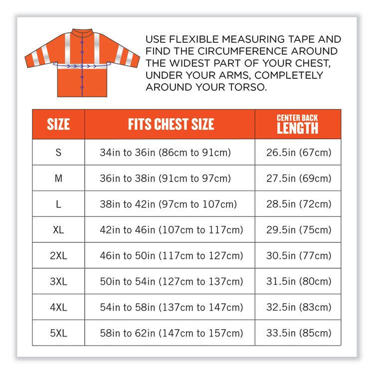 GloWear 8377 Class 3 Hi-Vis Quilted Bomber Jacket, Orange, X-Large