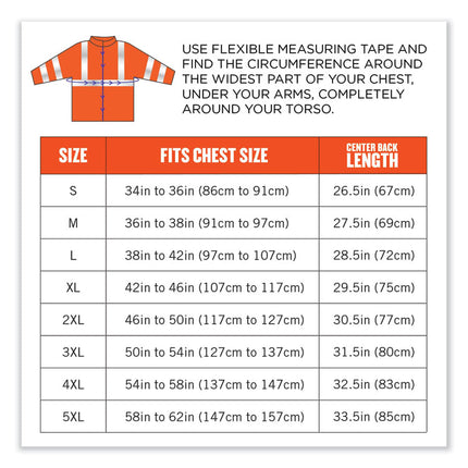 GloWear 8377 Class 3 Hi-Vis Quilted Bomber Jacket, Orange, 5X-Large