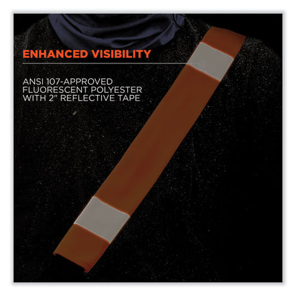 GloWear 8004 Hi-Vis Seat Belt Cover, 6" x 18.5", Orange