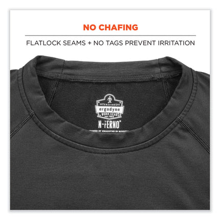 N-Ferno 6435 Midweight Long Sleeve Base Layer Shirt, 2X-Large, Black