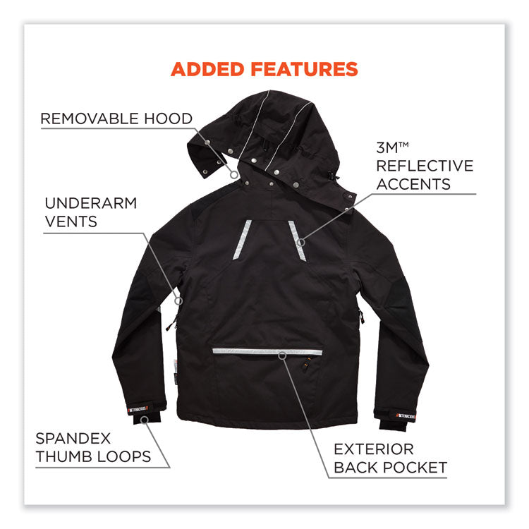 N-Ferno 6466 Thermal Jacket with 500D Nylon Shell, Medium, Black