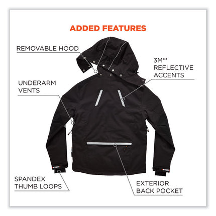 N-Ferno 6466 Thermal Jacket with 500D Nylon Shell, Medium, Black