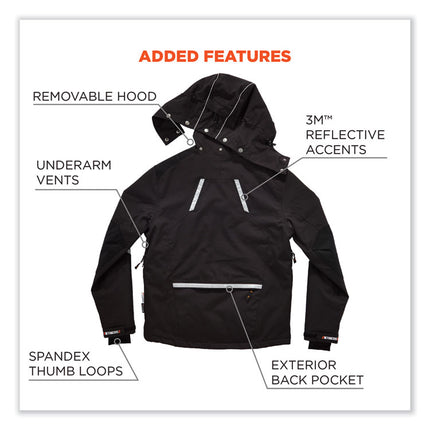 N-Ferno 6466 Thermal Jacket with 500D Nylon Shell, Large, Black