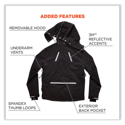 N-Ferno 6466 Thermal Jacket with 500D Nylon Shell, 3X-Large, Black
