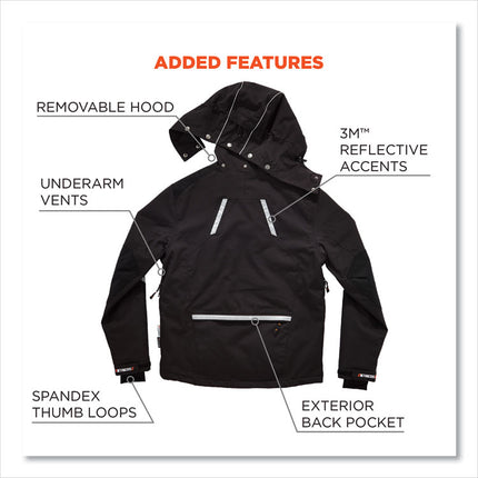 N-Ferno 6466 Thermal Jacket with 500D Nylon Shell, 4X-Large, Black