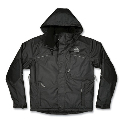 N-Ferno 6467 Winter Work Jacket with 300D Polyester Shell, Small, Black