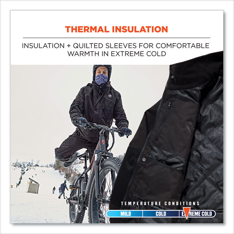 N-Ferno 6467 Winter Work Jacket with 300D Polyester Shell, Medium, Black