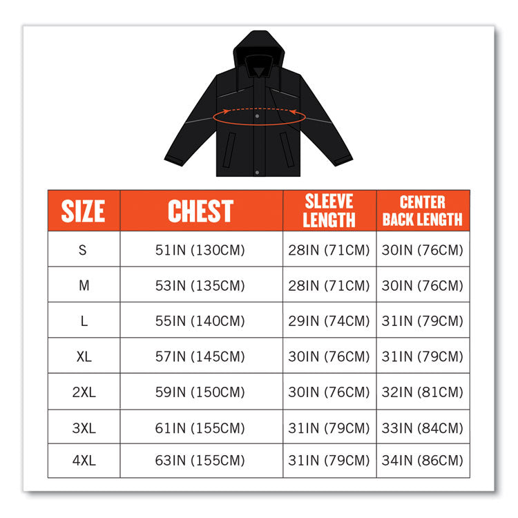 N-Ferno 6467 Winter Work Jacket with 300D Polyester Shell, 2X-Large, Black