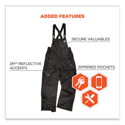 N-Ferno 6472 Thermal Bib with 300D Oxford Shell, Large, Black