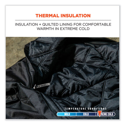 N-Ferno 6472 Thermal Bib with 300D Oxford Shell, 2X-Large, Black
