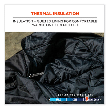 N-Ferno 6472 Thermal Bib with 300D Oxford Shell, 4X-Large, Black