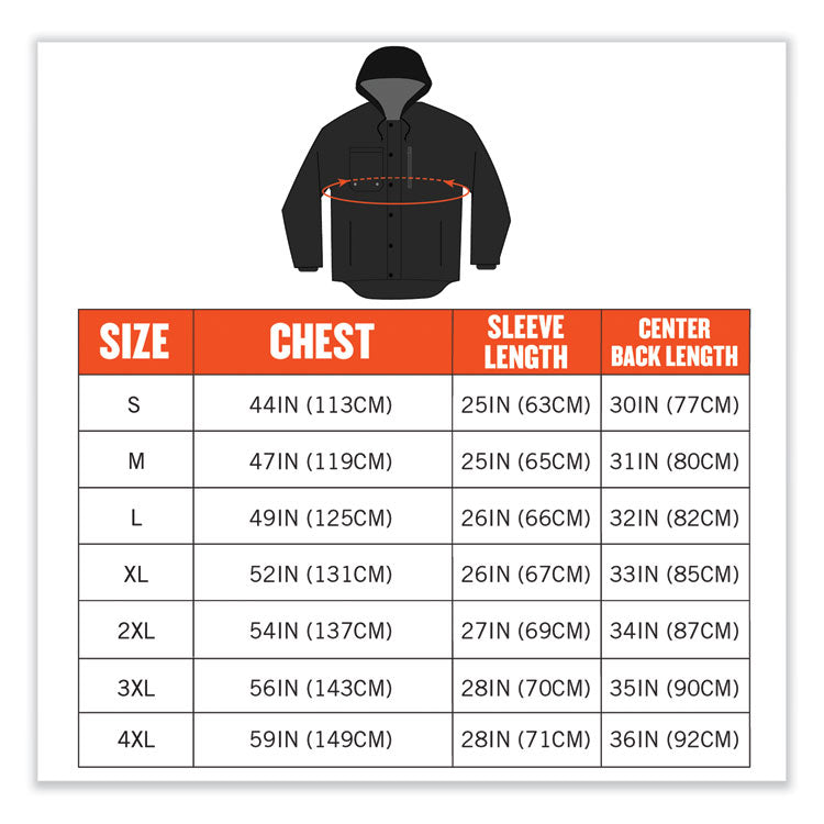 N-Ferno 6468 Duck Canvas Work Jacket, Small, Black