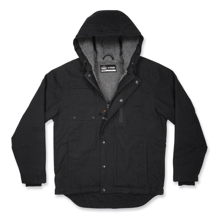 N-Ferno 6468 Duck Canvas Work Jacket, Small, Black