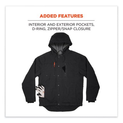 N-Ferno 6468 Duck Canvas Work Jacket, 4X-Large, Black