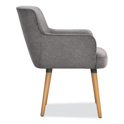 Matter Multipurpose Chair, 23" x 24.8" x 34", Light Gray Seat/Back, Natural Wood Base