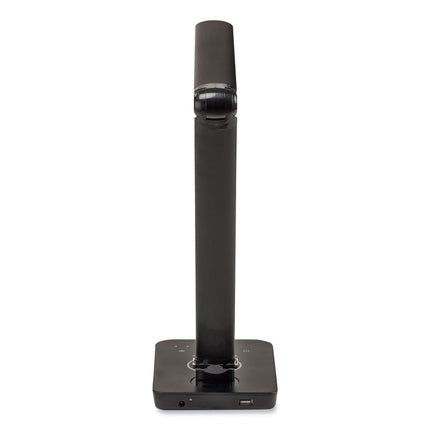 Vamp LED Wireless Charging Lamp, Multi-pivot Neck, 16.75" High, Black