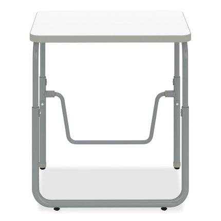 AlphaBetter 2.0 Height-Adjust Student Desk with Pendulum Bar, 27.75 x 19.75 x 22 to 30, Dry Erase