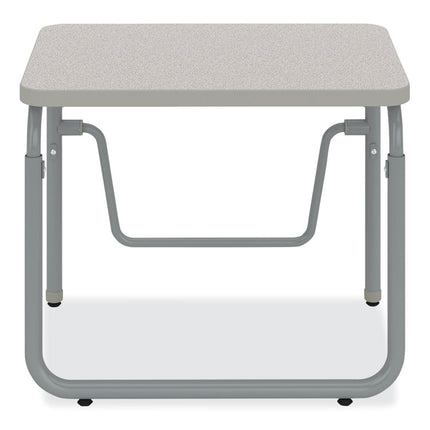 AlphaBetter 2.0 Height-Adjustable Student Desk with Pendulum Bar, 27.75 x 19.75 x 22 to 30, Pebble Gray