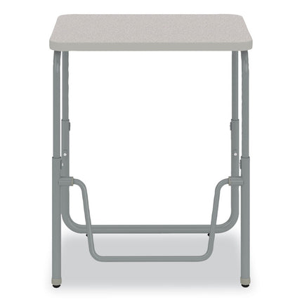 AlphaBetter 2.0 Height-Adjustable Student Desk with Pendulum Bar, 27.75 x 19.75 x 22 to 30, Pebble Gray