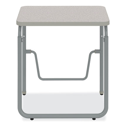AlphaBetter 2.0 Height-Adjustable Student Desk with Pendulum Bar, 27.75" x 19.75" x 29" to 43", Pebble Gray