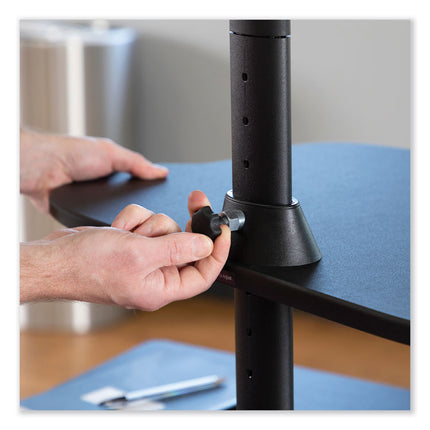 Stance Height-Adjustable Laptop Stand, 26.9 x 18 x 1.25 to 15.75, Black, Supports 15 lbs