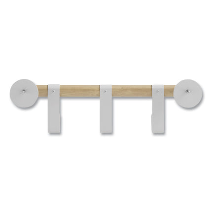Resi Coat Wall Rack, 3 Hook, 19.75w x 4.25d x 6h, White