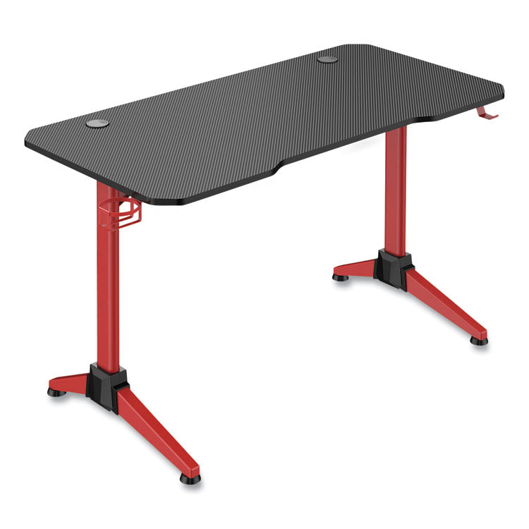 Ultimate Computer Gaming Desk, 47.2" x 23.6" x 29.5", Black/Red