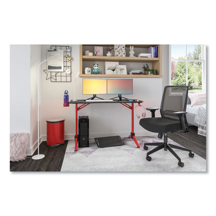 Ultimate Computer Gaming Desk, 47.2" x 23.6" x 29.5", Black/Red