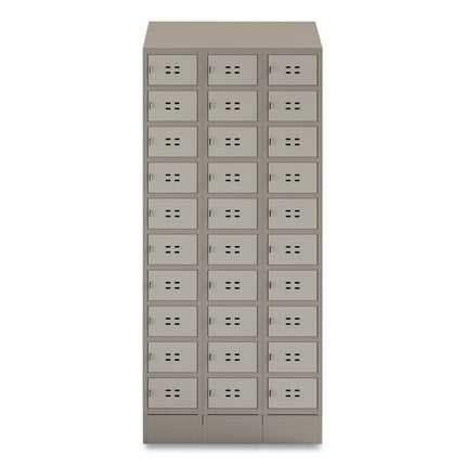 Triple Sloped Metal Locker Hood Addition, 36w x 18d x 6h, Tan