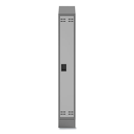 Single Continuous Metal Locker Base Addition, 11.7w x 16d x 5.75h, Gray