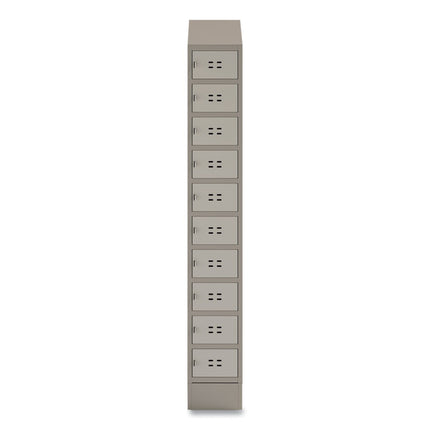 Single Continuous Metal Locker Base Addition, 11.7w x 16d x 5.75h, Tan