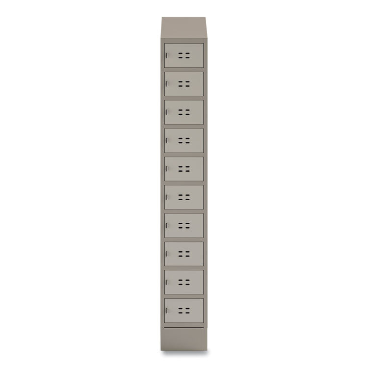 Single Continuous Metal Locker Base Addition, 11.7w x 16d x 5.75h, Tan