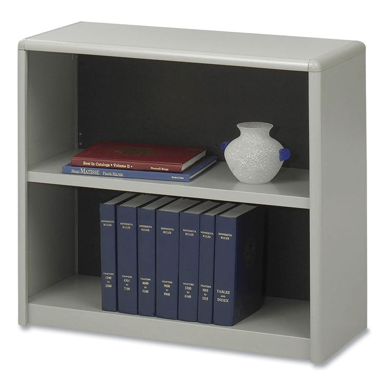 ValueMate Economy Bookcase, Two-Shelf, 31.75w x 13.5d x 28h, Gray