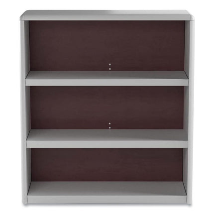 ValueMate Economy Bookcase, Three-Shelf, 31.75w x 13.5d x 41h, Gray