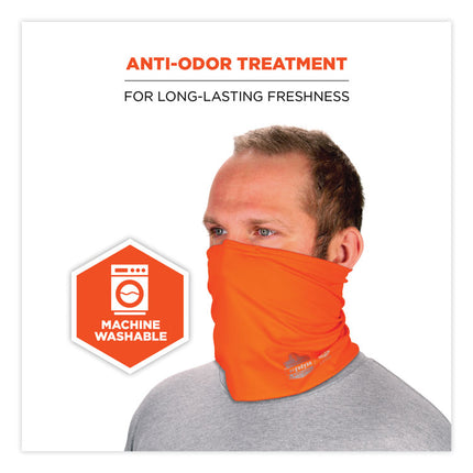 Chill-Its 6489 2-Layer Cooling Performance Knit Multi-Band, Polyester/Spandex, Large/X-Large, Hi-Vis Orange