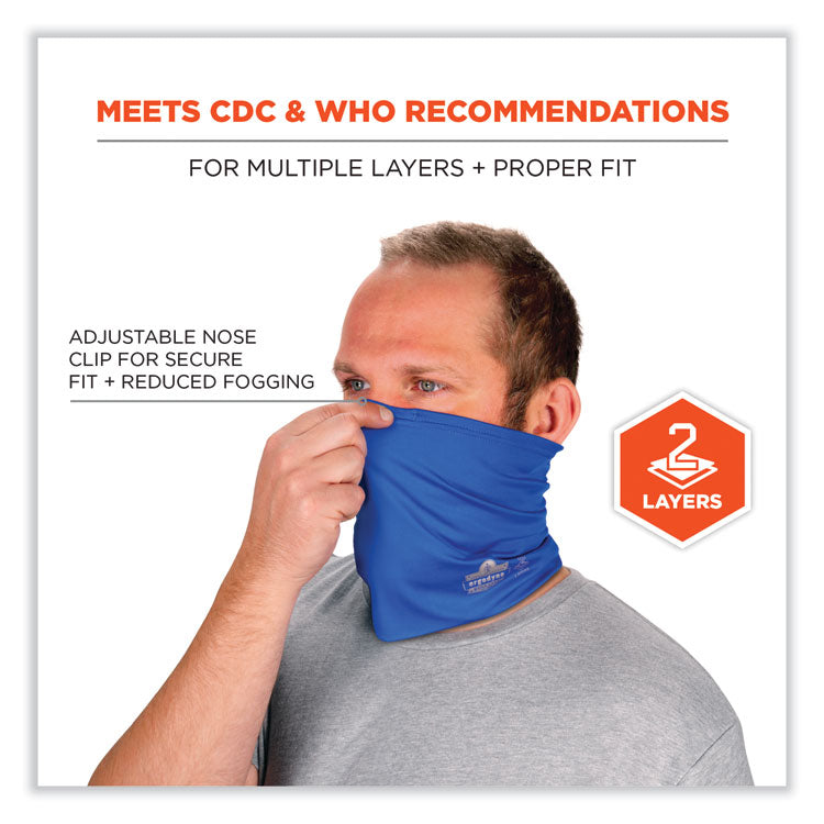 Chill-Its 6489 2-Layer Cooling Performance Knit Multi-Band, Polyester/Spandex, Large/X-Large, Blue