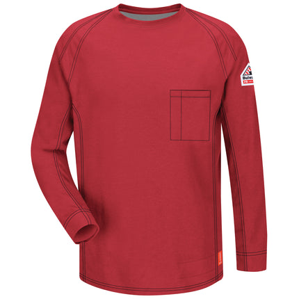Bulwark® iQ Series® Comfort Knit Men's FR Long Sleeve T-Shirt / QT32RD