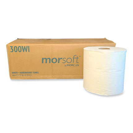 Morsoft Controlled Towels, I-Notch, 1-Ply, 7.5" x 800 ft, White, 6 Rolls/Carton