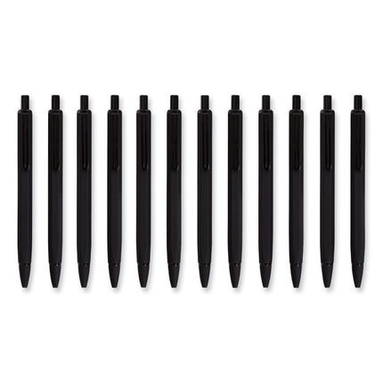Cambria Soft Touch Mechanical Pencil, 0.7 mm, HB (#2), Black Lead, Black Barrel, 12/Pack